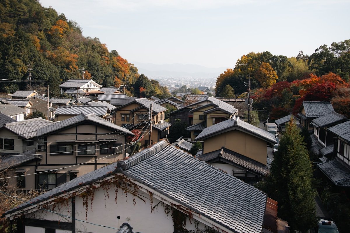 Traditional wooden townhouses in Takayama old town Japan